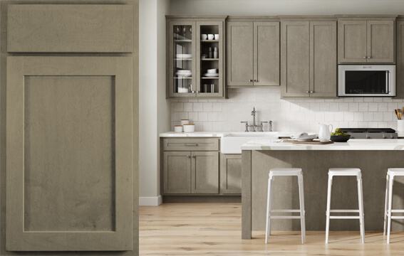 BRAND: Smart Cabinetry<br>
STYLE/COLOR: Squire Silvergrass
